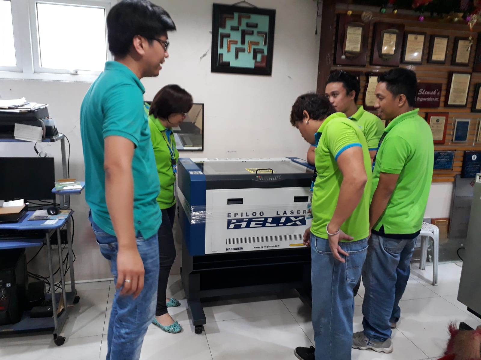 Shewak's Engravables - Atarashii machine installed on site